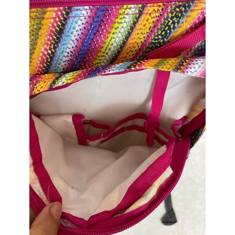 JanSport Big Student Backpack Multi-Color Diagonal Woven Stripe